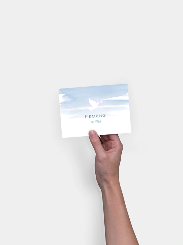 Einladung Firmung Aquarellbild