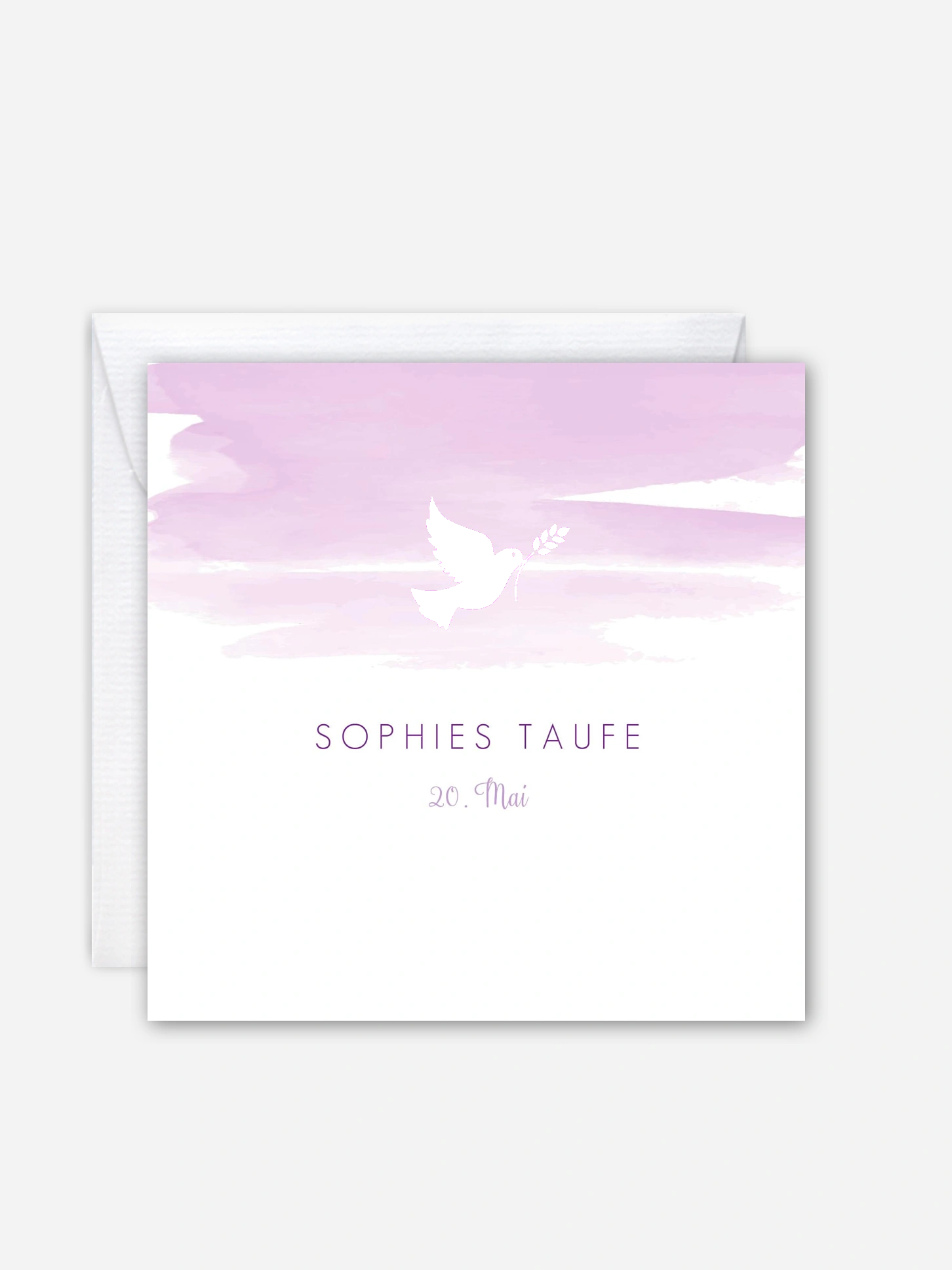 Taufeinladung Aquarellbild