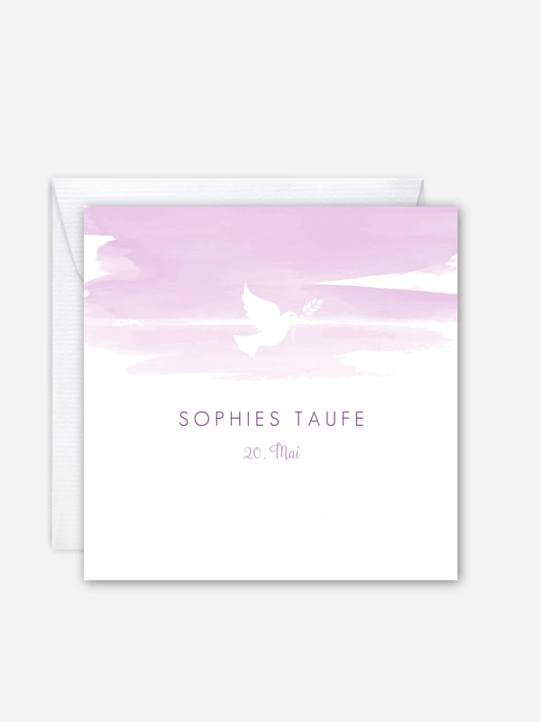 Taufeinladung Aquarellbild