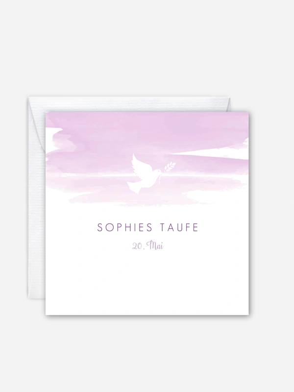 Taufeinladung Aquarellbild