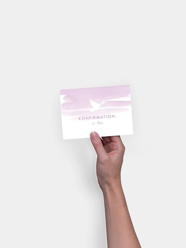 Konfirmationseinladung Aquarellbild