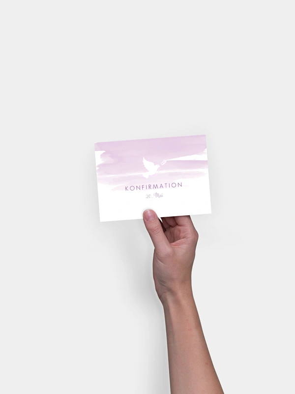 Konfirmationseinladung Aquarellbild