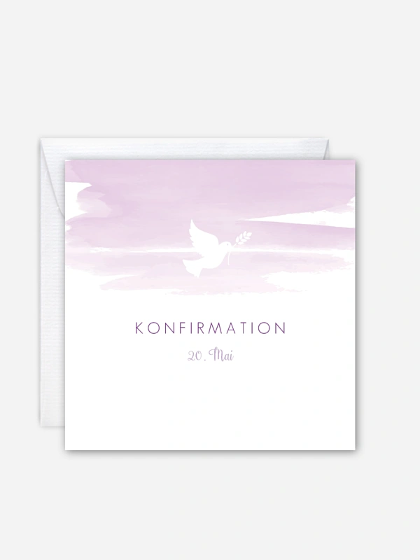 Konfirmationseinladung Aquarellbild