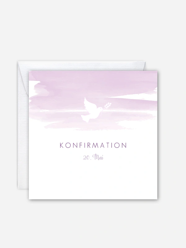 Konfirmationseinladung Aquarellbild