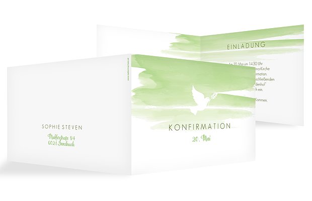 Konfirmationseinladung Aquarellbild