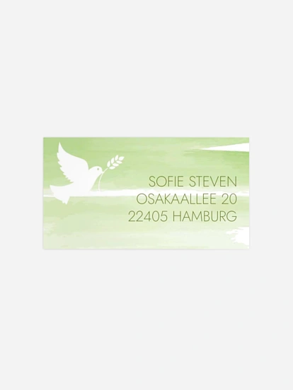 Empfängeraufkleber Konfirmation und Kommunion Aquarellbild