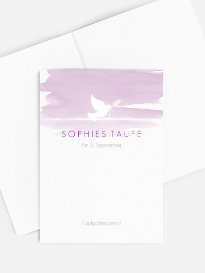 Kirchenheft Taufe Aquarellbild