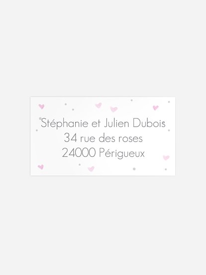 Étiquette destinataire naissance Little love