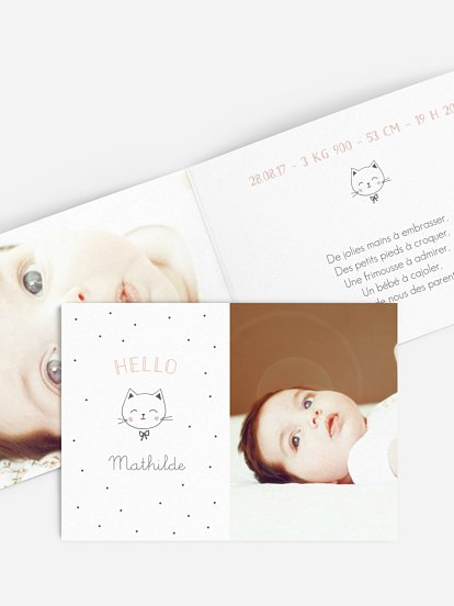Faire-part naissance Chaton