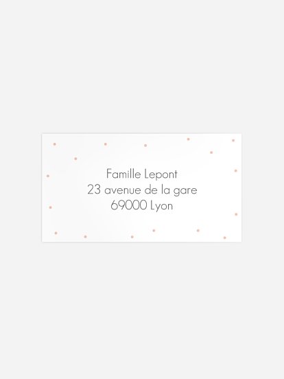 Étiquette destinataire naissance Chaton