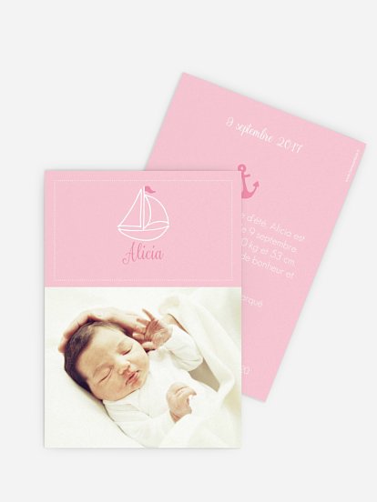 Faire-part naissance Petit bateau