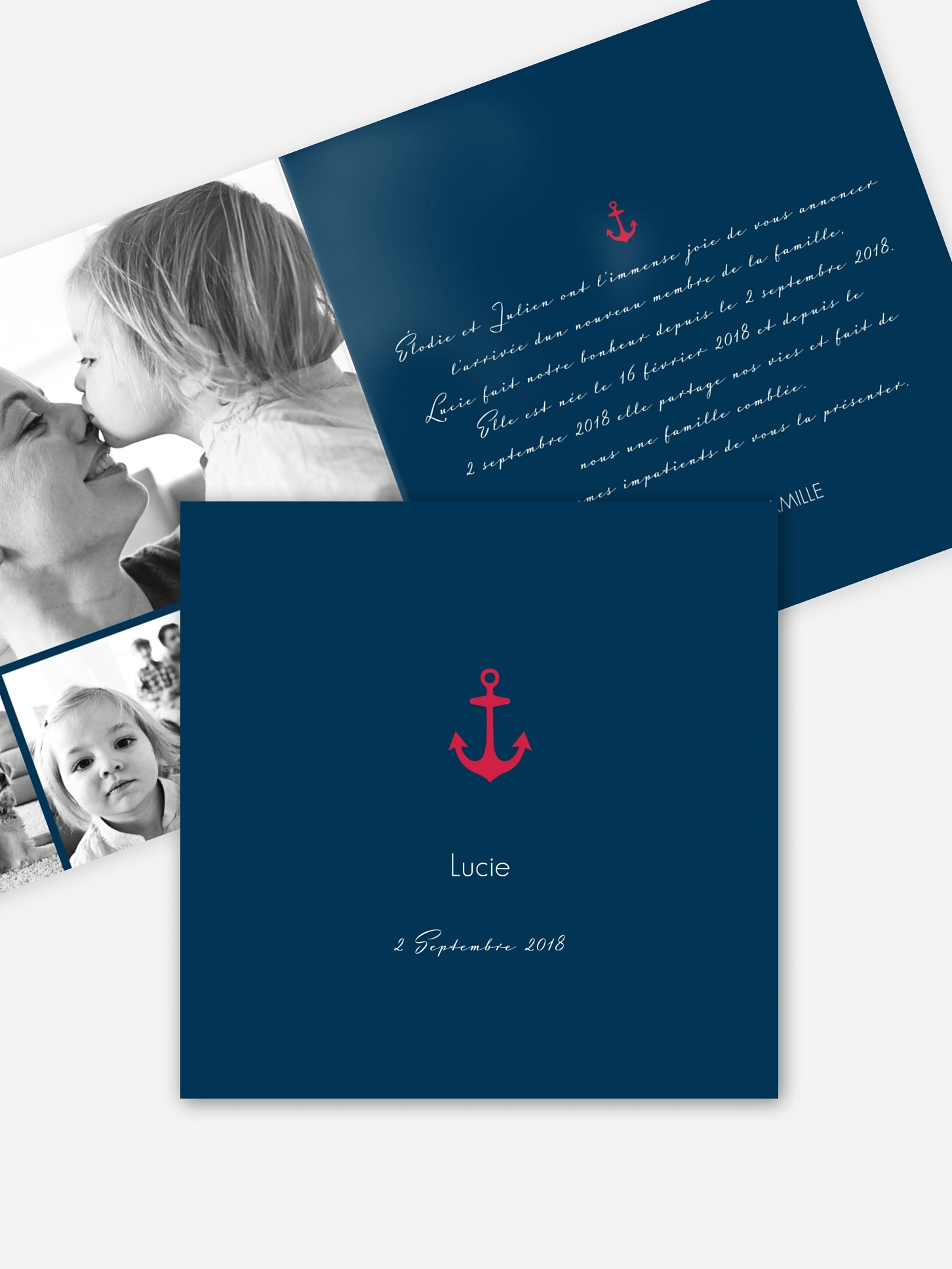 Faire-part adoption Ancre d'amour