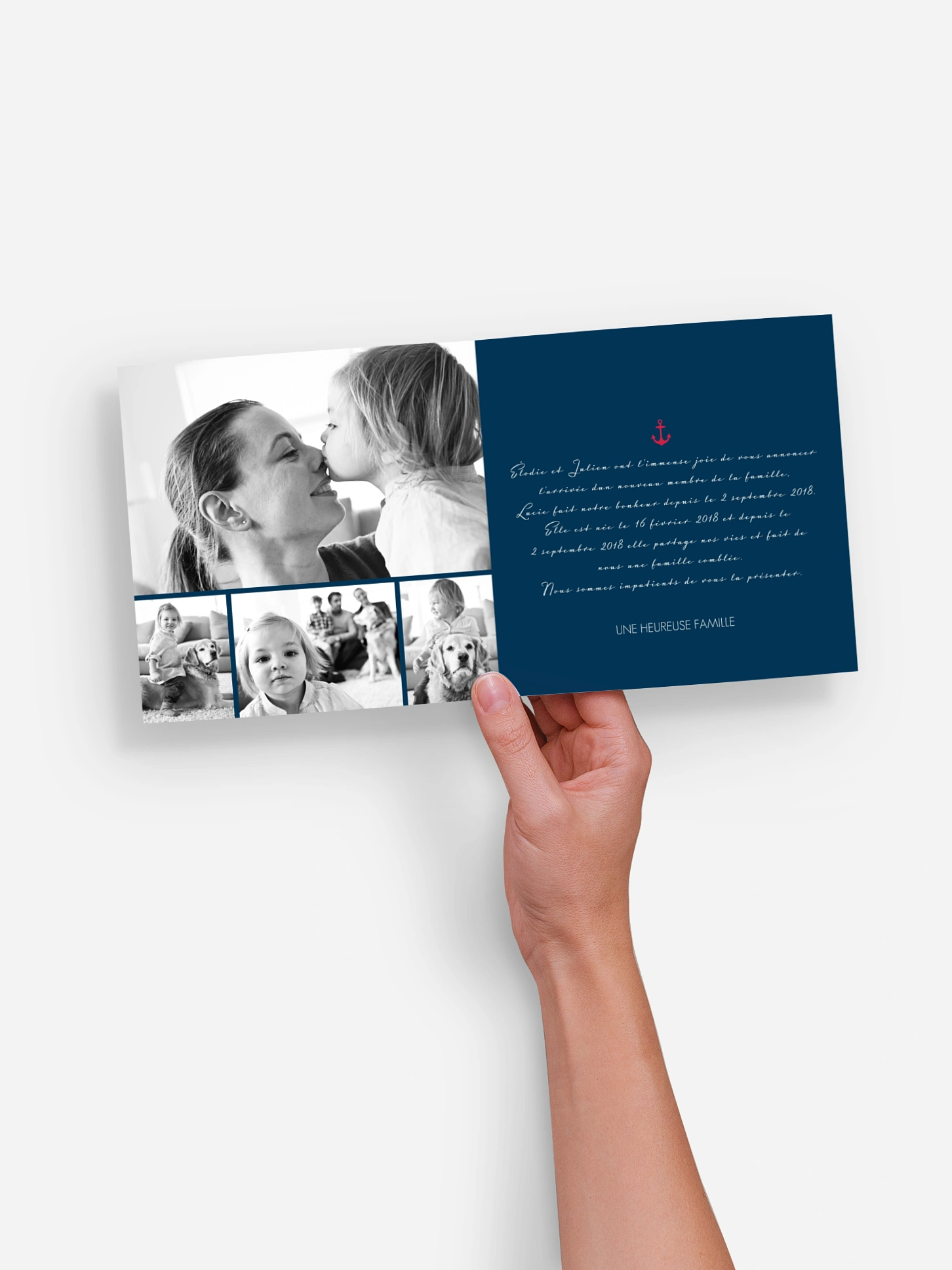 Faire-part adoption Ancre d'amour