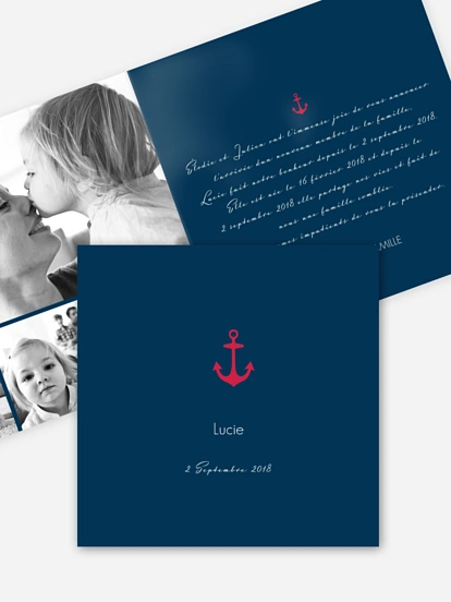 Faire-part adoption Ancre d'amour