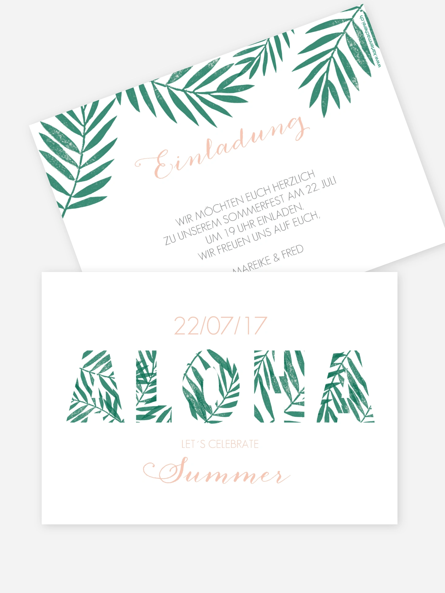 Partyeinladung Aloha