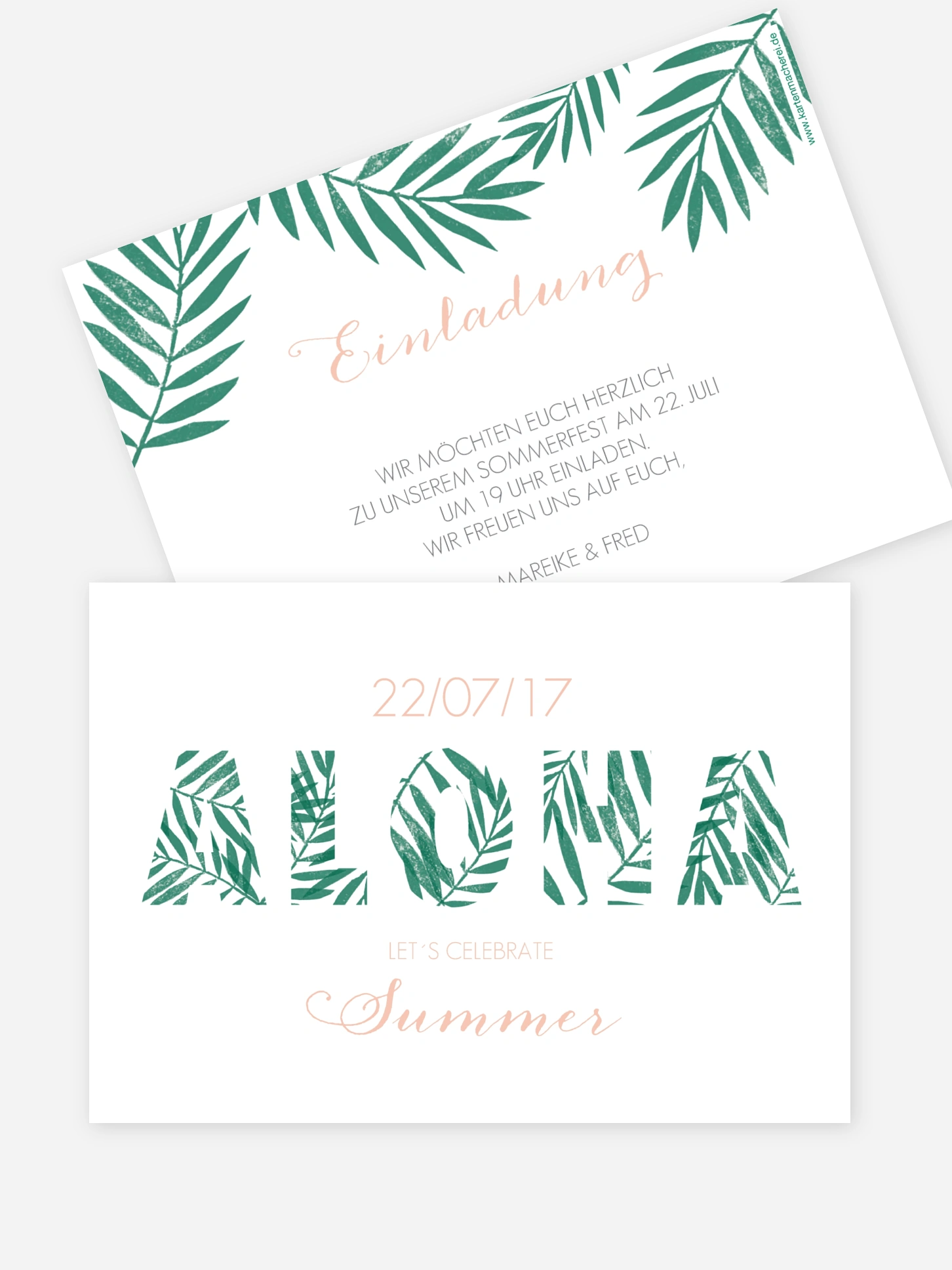 Partyeinladung Aloha