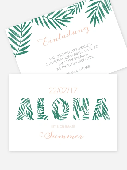 Partyeinladung Aloha