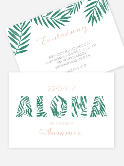 Partyeinladung Aloha