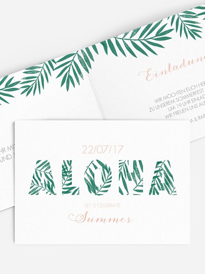 Partyeinladung Aloha