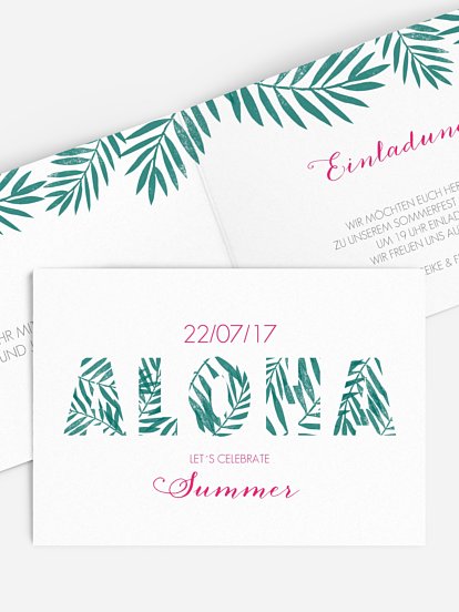 Partyeinladung Aloha