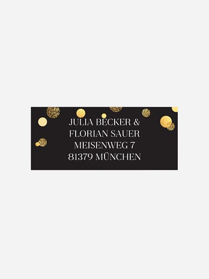 Absenderaufkleber Party Let It Sparkle