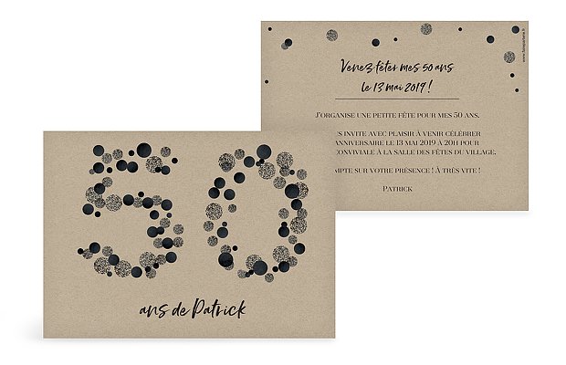 invitation anniversaire 50 Let It Sparkle