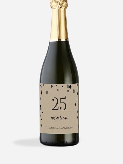 Étiquette pour bouteille Let It Sparkle