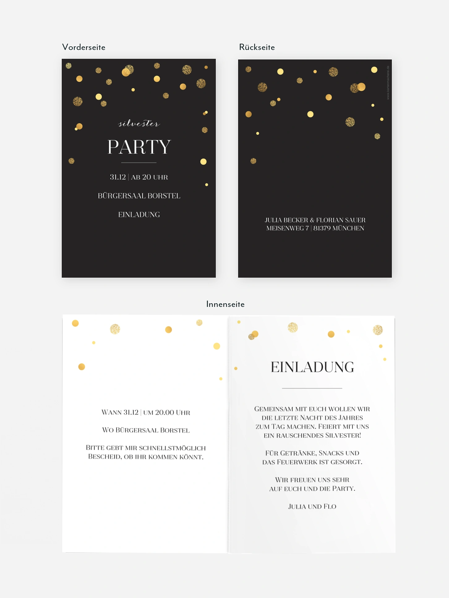 Partyeinladung Let It Sparkle