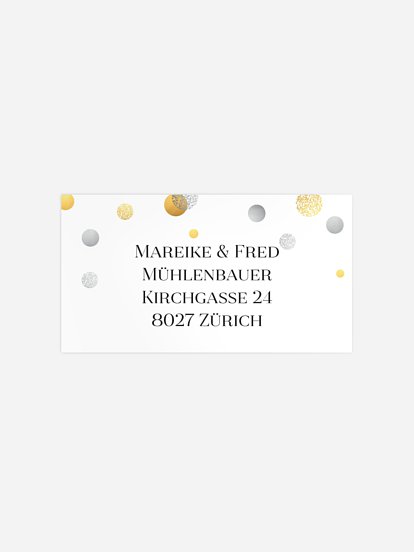 Empfängeraufkleber Party Let It Sparkle