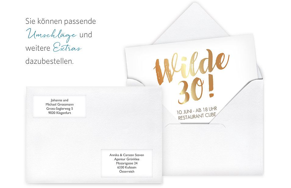 Einladung 30. Geburtstag Wild