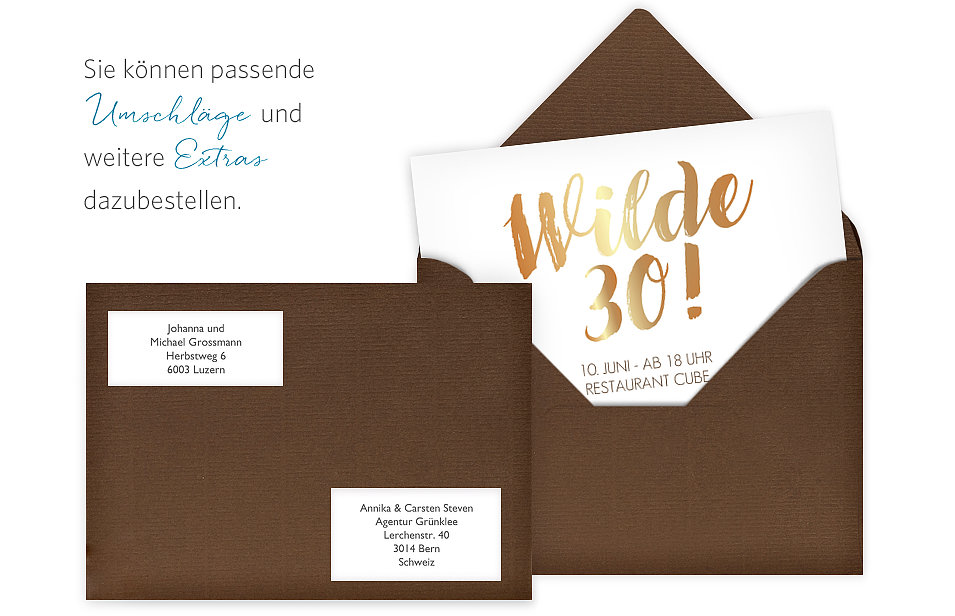 Einladung 30. Geburtstag Wild