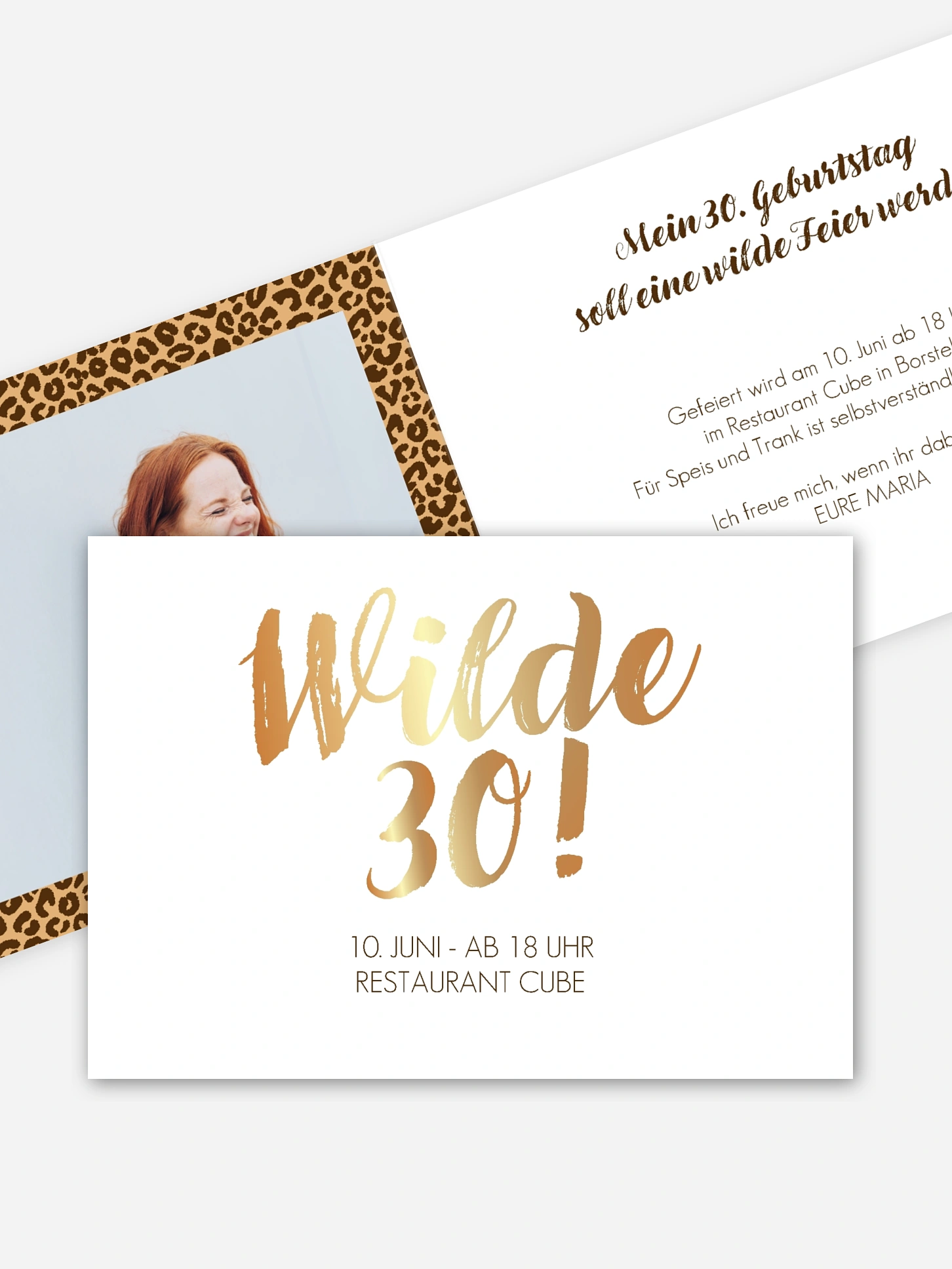 Einladung 30. Geburtstag Wild