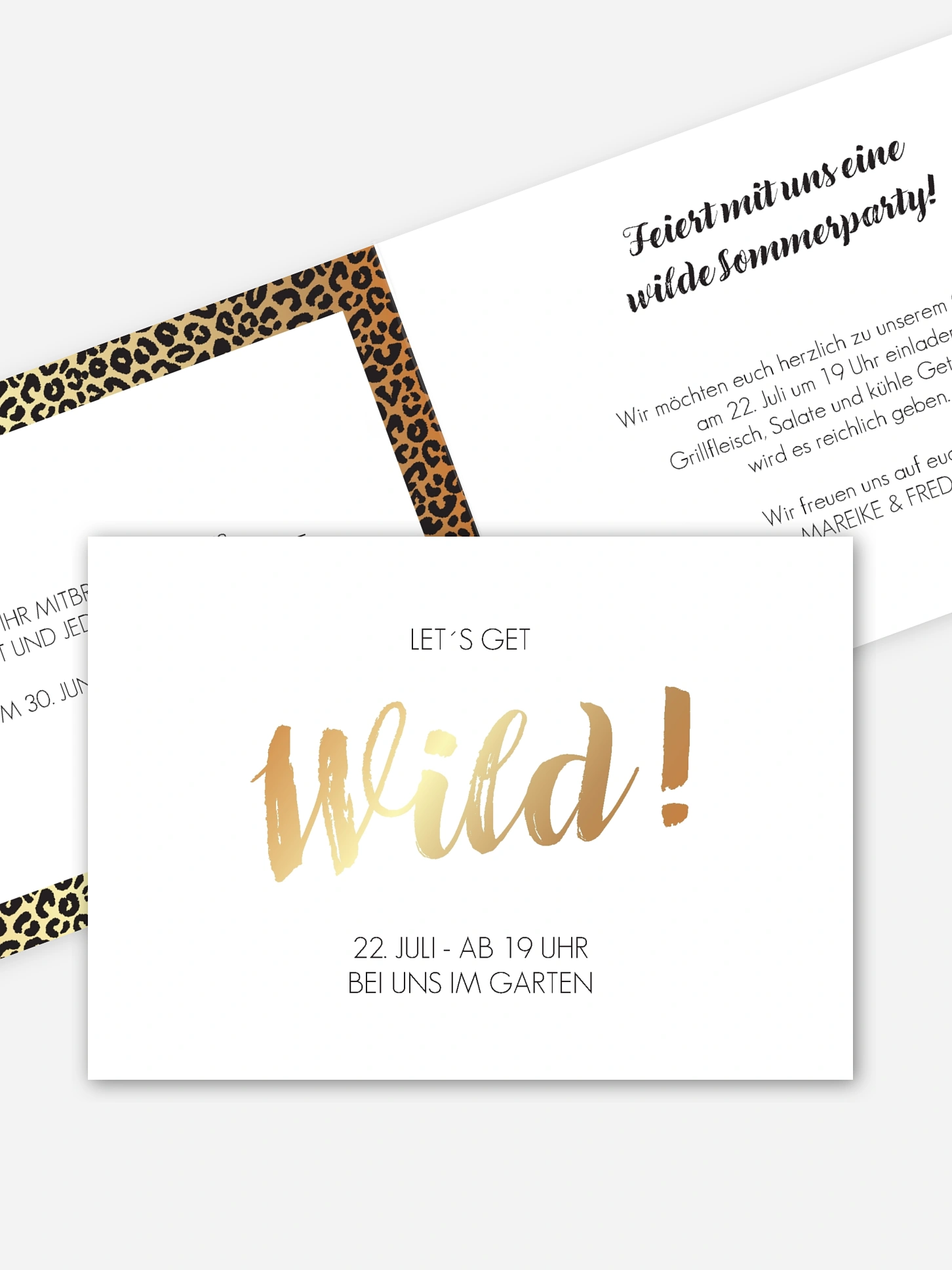Partyeinladung Wild