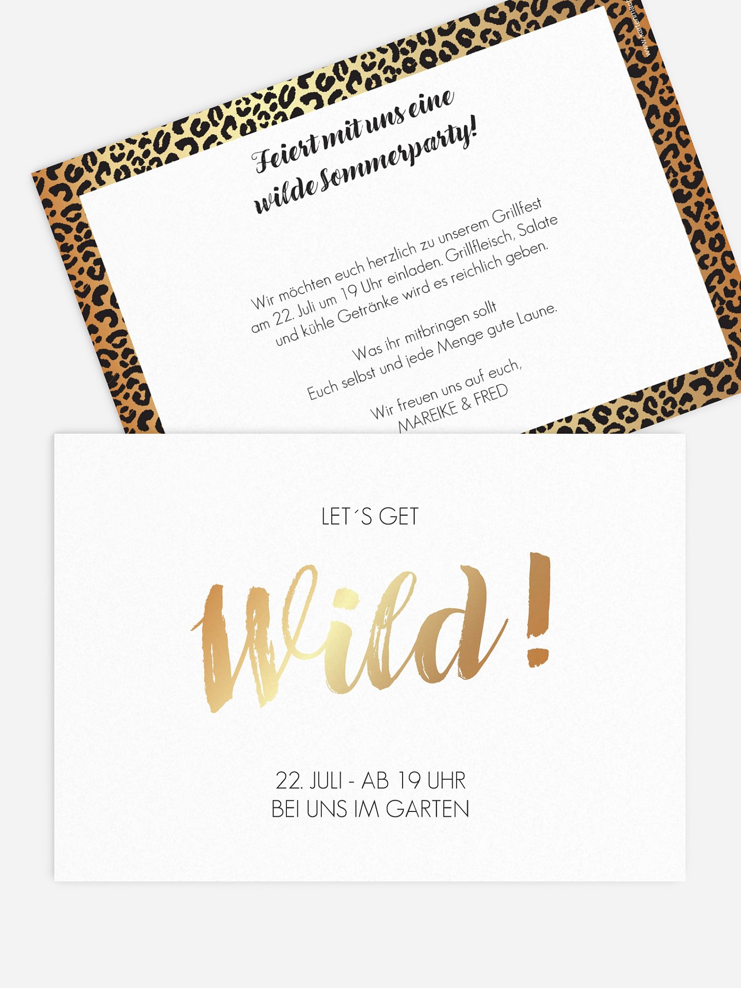 Partyeinladung Wild