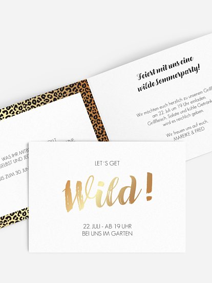 Partyeinladung Wild