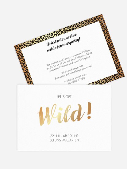 Partyeinladung Wild