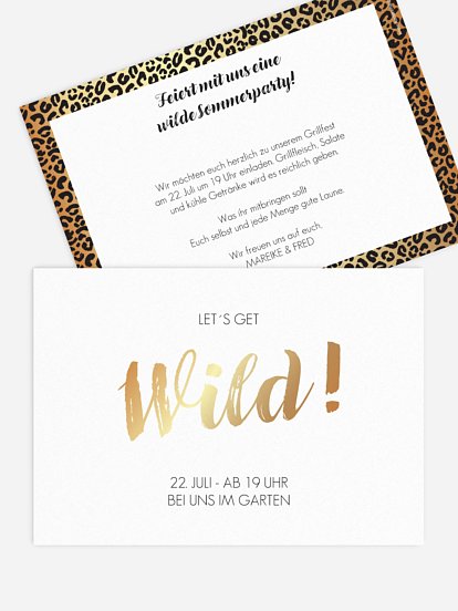 Partyeinladung Wild