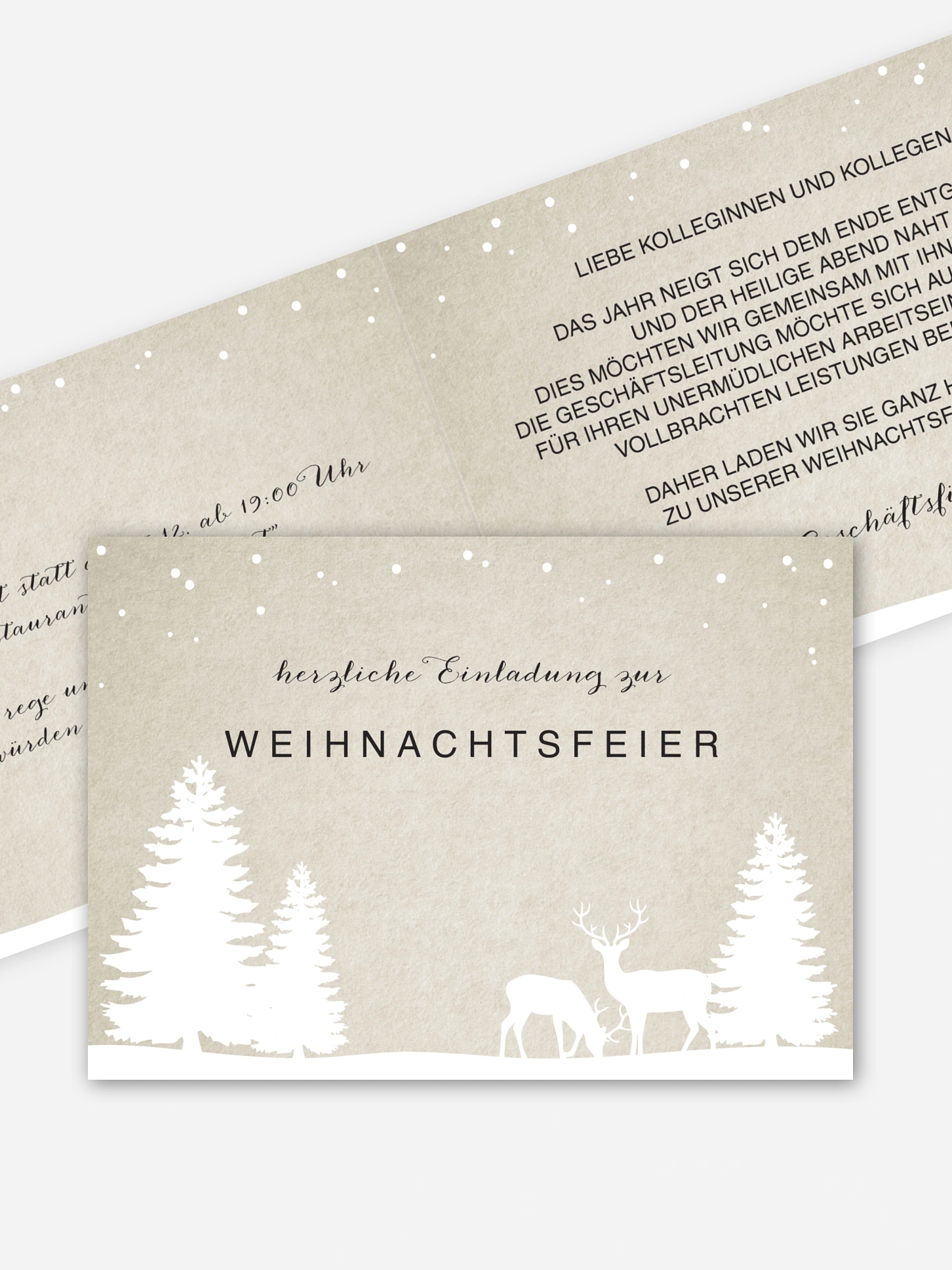 Weihnachtsfeier Waldzauber