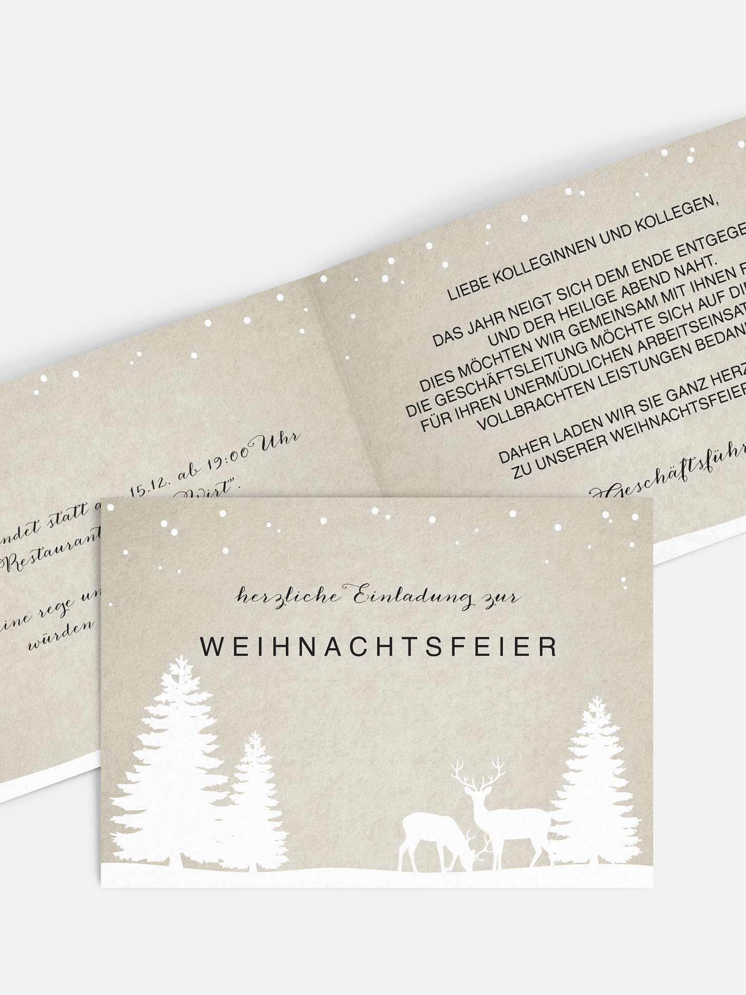 Weihnachtsfeier Waldzauber