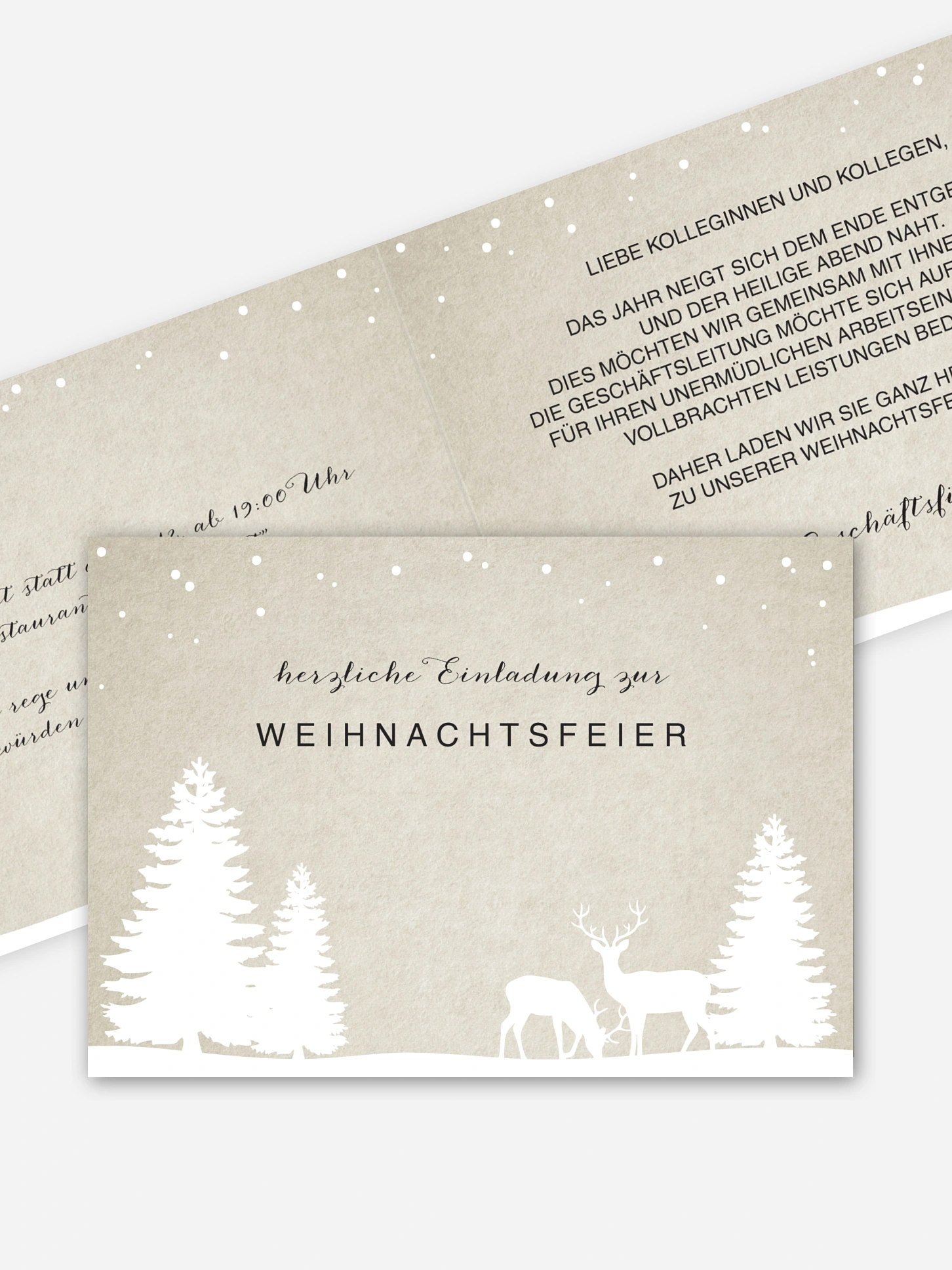 Weihnachtsfeier Waldzauber
