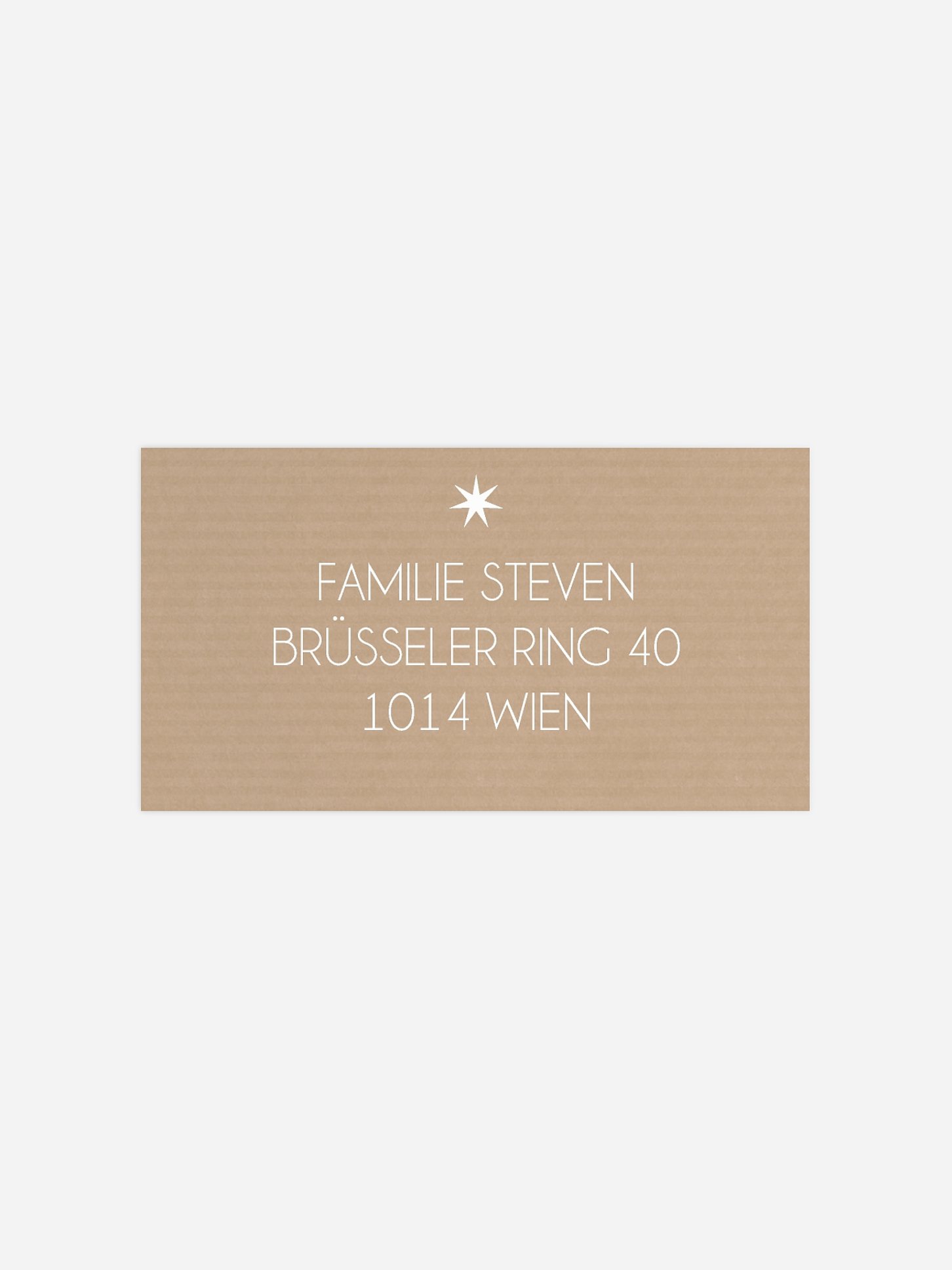 Empfängeraufkleber Weihnachten Puderzucker