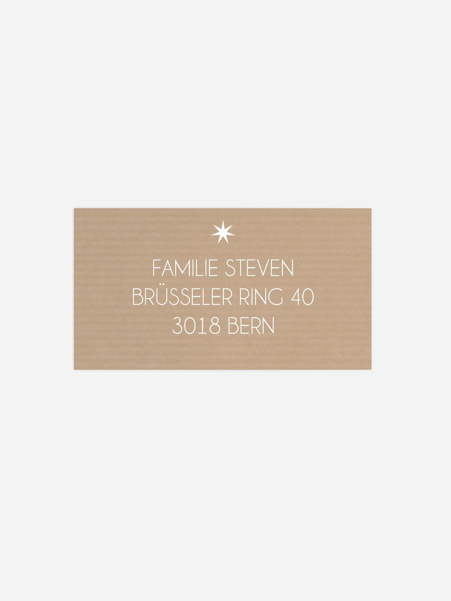 Empfängeraufkleber Weihnachten Puderzucker