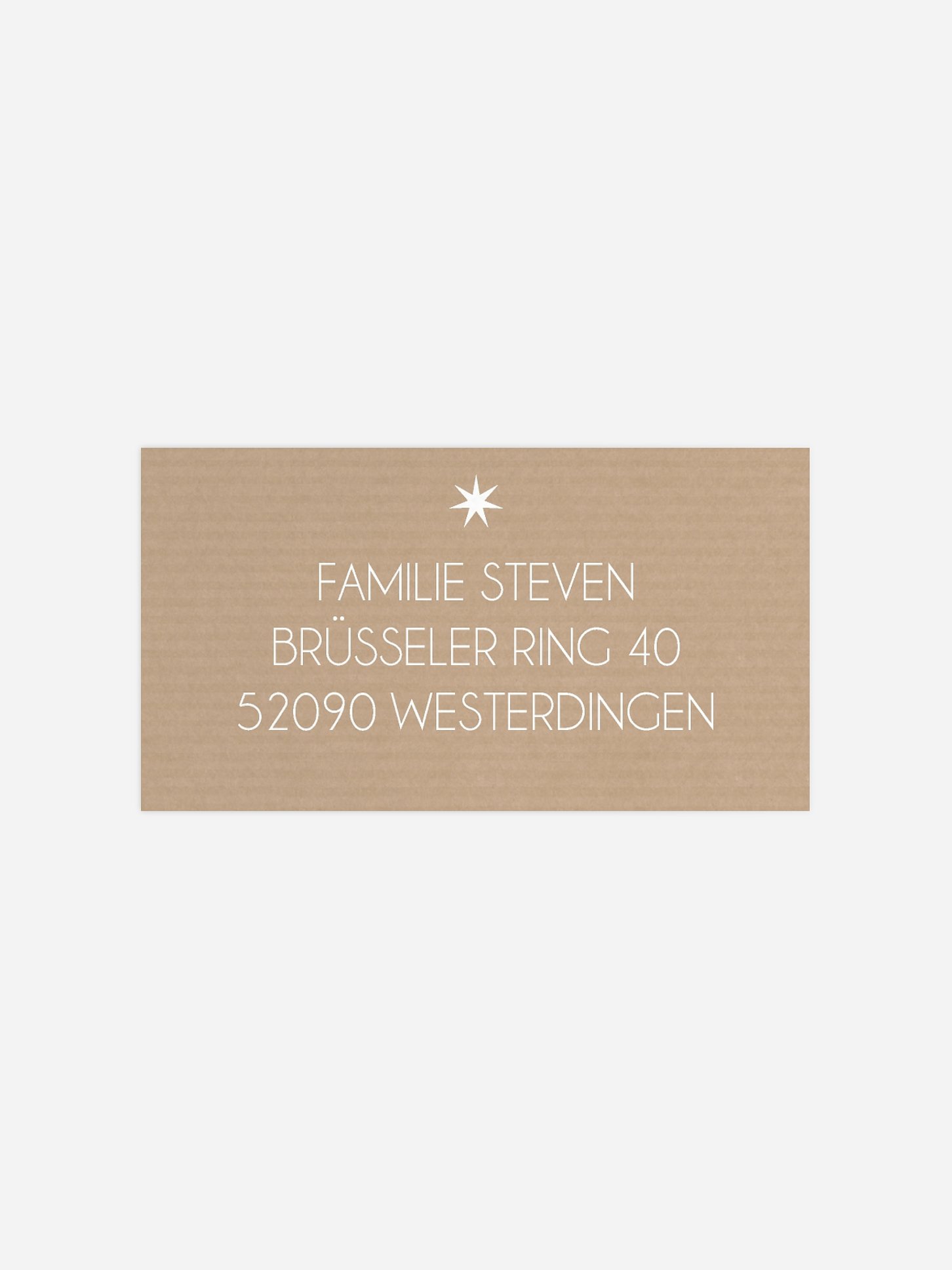 Empfängeraufkleber Weihnachten Puderzucker