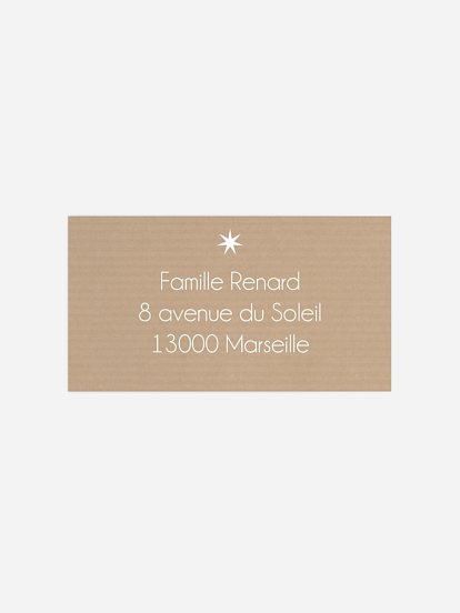 Étiquette destinataire voeux Sucre glace