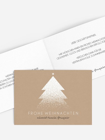 Geschäftliche Weihnachtskarte Puderzucker
