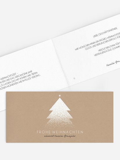 Geschäftliche Weihnachtskarte Puderzucker
