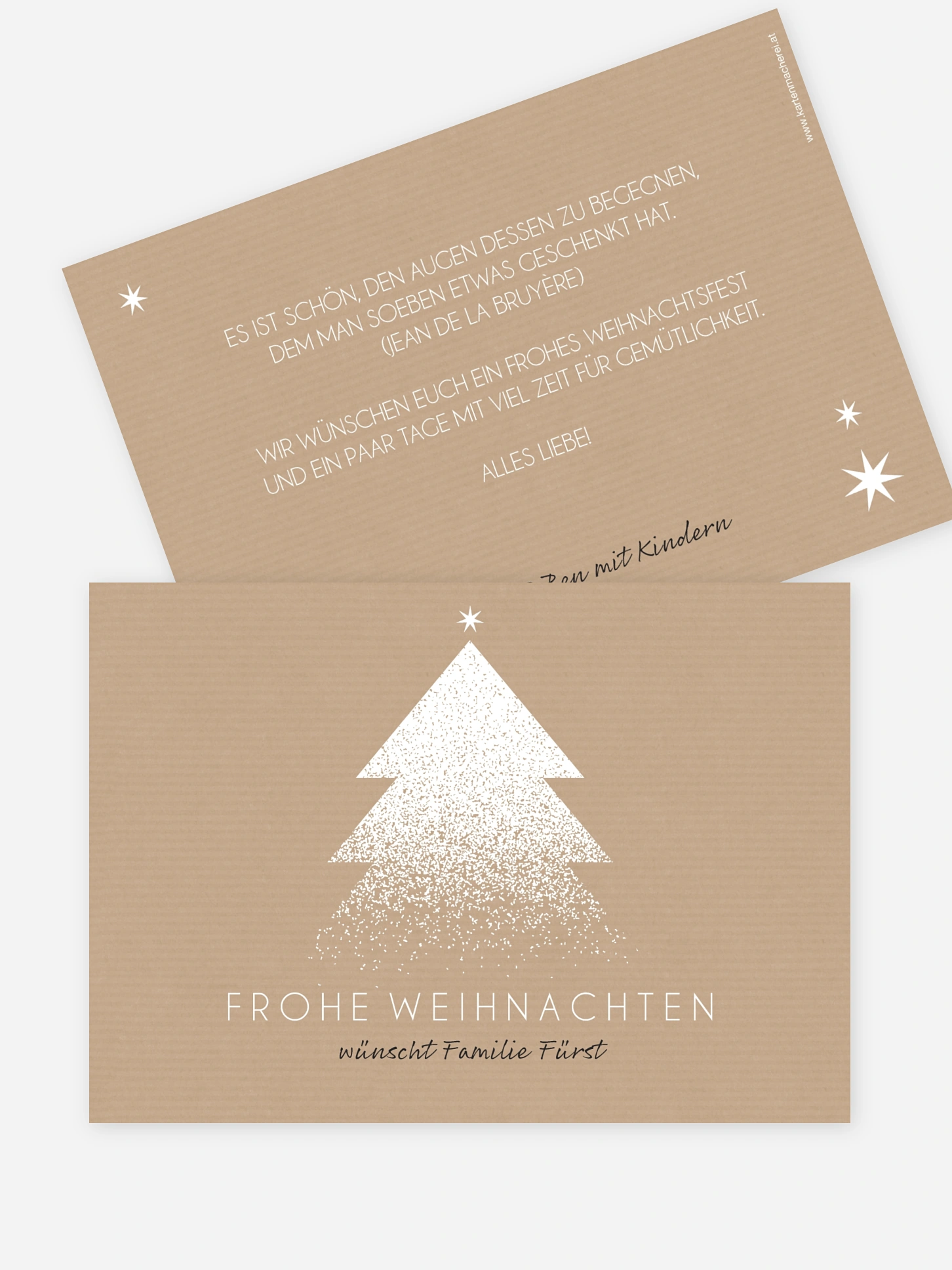 Weihnachtskarte Puderzucker