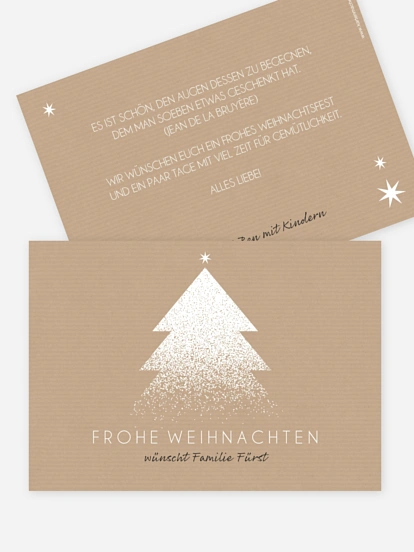 Weihnachtskarte Puderzucker