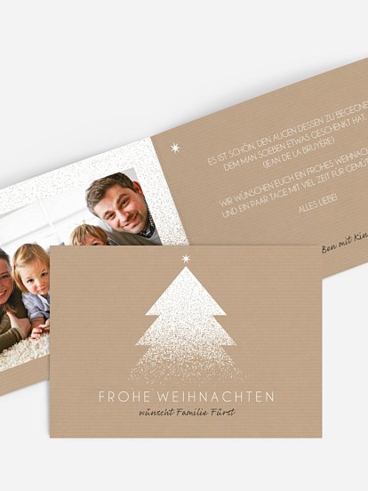 Weihnachtskarte Puderzucker