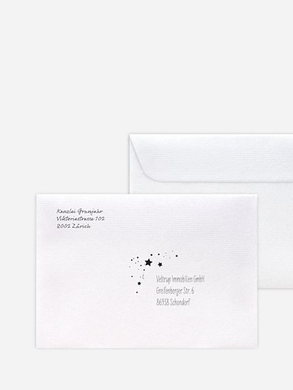 Bedruckte Umschläge geschäftl. Weihnachten Prachthirsch